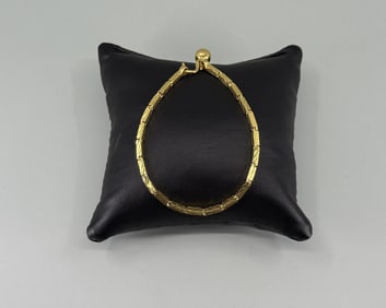 24k Gold Thai Baht Money Chain Bracelet