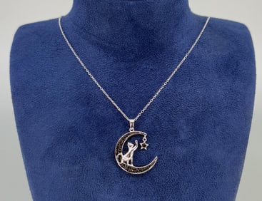 Spacecore Sterling Silver Cat Spinel Necklace