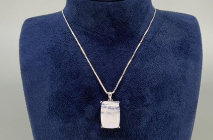 Bella Luce Sterling Silver Moonstone Necklace