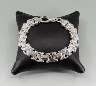 Golden Clef Italian Sterling Byzantine Bracelet