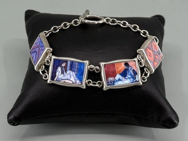 Zina Sterling Silver Southwest Panel Bracelet