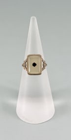 10K Gold Montana Yellowstone River Agate Ring