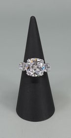 Charles Winston Sterling Silver CZ Ring