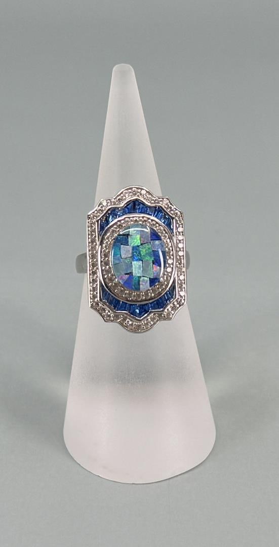 Bella Luce Sterling Silver Opal Ring (1 of 5)