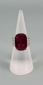 Bella Luce Sterling Silver Lab Created Ruby Ring