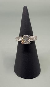 14K White Gold CZ Ring