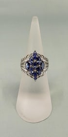 Bella Luce Sterling Silver Blue CZ Ring