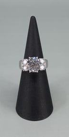 Charles Winston Sterling Silver CZ Ring