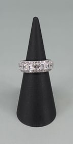 Fuzion Designs Sterling Silver CZ Eternity Ring