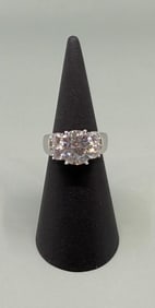 Charles Winston Sterling Silver CZ Ring