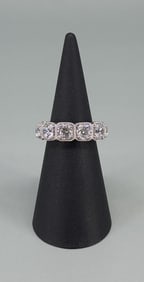 Charles Winston Sterling Silver CZ Eternity Ring
