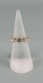 Charles Winston Sterling Silver CZ Eternity Ring