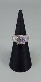 JCL Sterling Silver CZ Ring