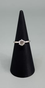 14K Gold Diamond Solitaire Engagement Ring