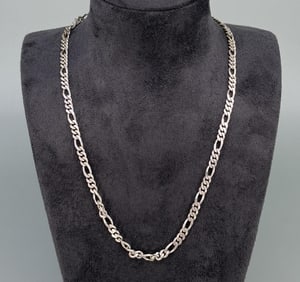 Sterling Silver Figaro Link Necklace Chain