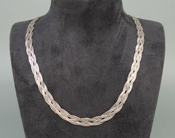 Braided Sterling Silver Necklace