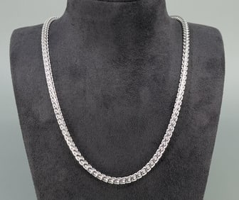 Sterling Silver Square Chain Necklace