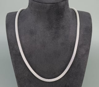 Sterling Silver Mesh Chain Necklace