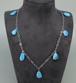 Bella Luce Sterling Silver Turquoise Necklace