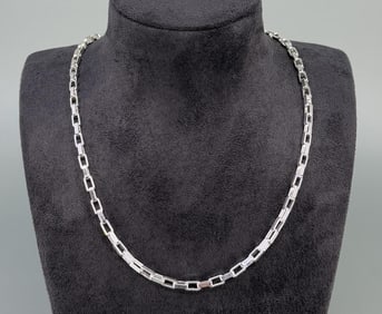 Sterling Silver Box Link Chain Necklace