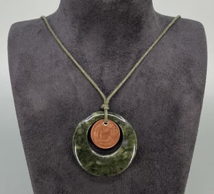 New Zealand Jade Coin Necklace