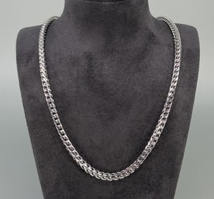 Sterling Silver Box Link Chain Necklace