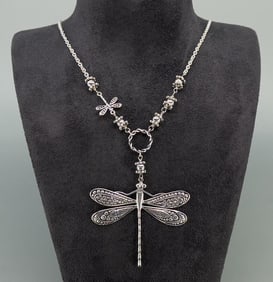 Pacific Style Sterling Silver Dragonfly Necklace