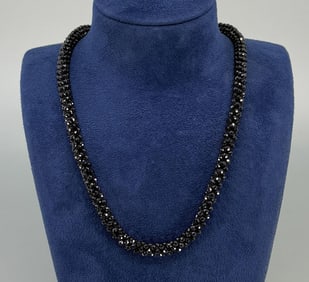 Faceted Black Spinel Necklace