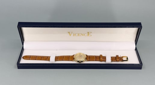 Vicence Quartz 18k Gold Watch