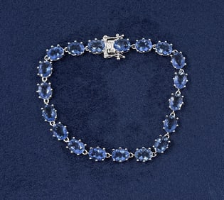 Bella Luce Sterling Blue Fluorite Tennis Bracelet