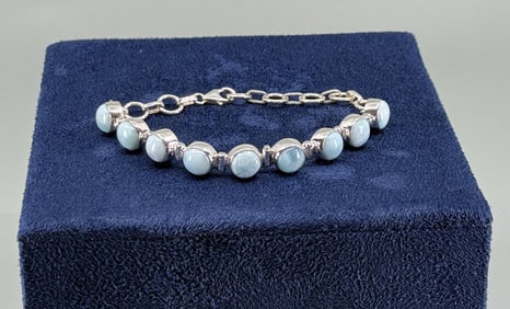 PTI Sterling Silver Larimar Bracelet