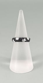 Spacecore Sterling Silver Black Spinel Ring