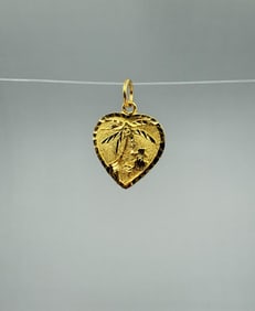 22K Gold Heart Pendant
