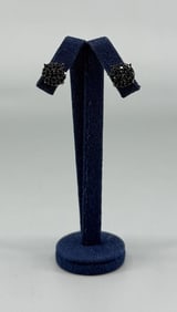 Bella Luce Sterling Silver Black Spinel Earrings