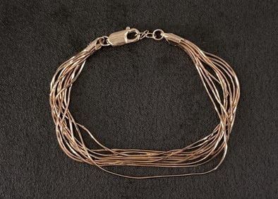 LIRM Sterling Silver Multi Strand Bracelet