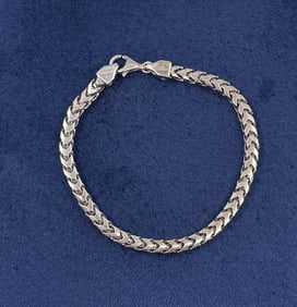 Sterling Silver Foxtail Chain Bracelet