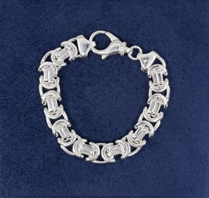 Sterling Silver Byzantine Link Bracelet