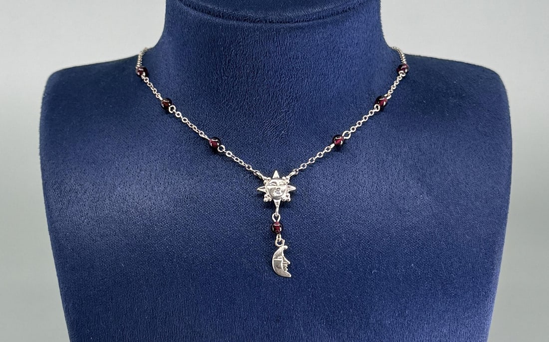 International Bullion Sterling Silver Necklace: 9" long.