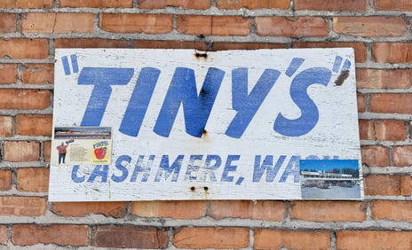 Tiny's Cashmere Washington Wood Sign