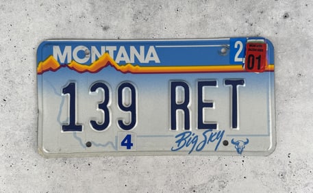 Retired Montana Highway Patrol License Plate
