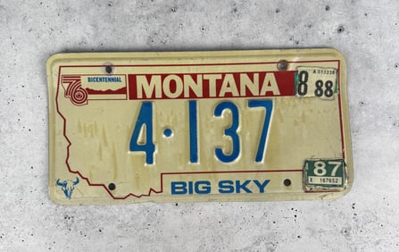 1976 Montana Highway Patrol License Plate