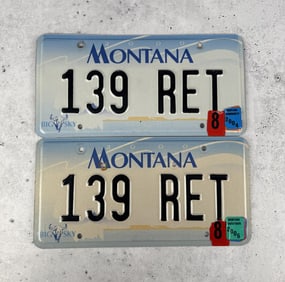 Retired Montana Highway Patrol License Plate Set