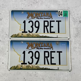 Retired Montana Highway Patrol License Plate Set