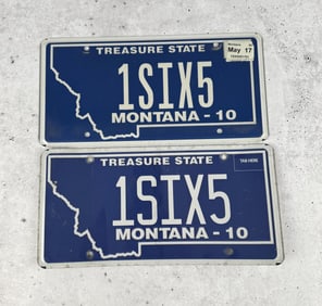 Retired Montana Highway Patrol License Plate Set
