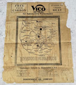 1926 Vico Motor Oil Missoula Montana Map