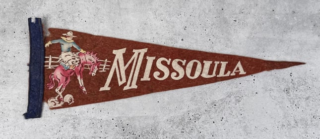 Missoula Montana Cowboy Rodeo Souvenir Pennant