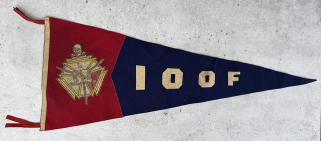 Large IOOF Odd Fellows Souvenir Pennant