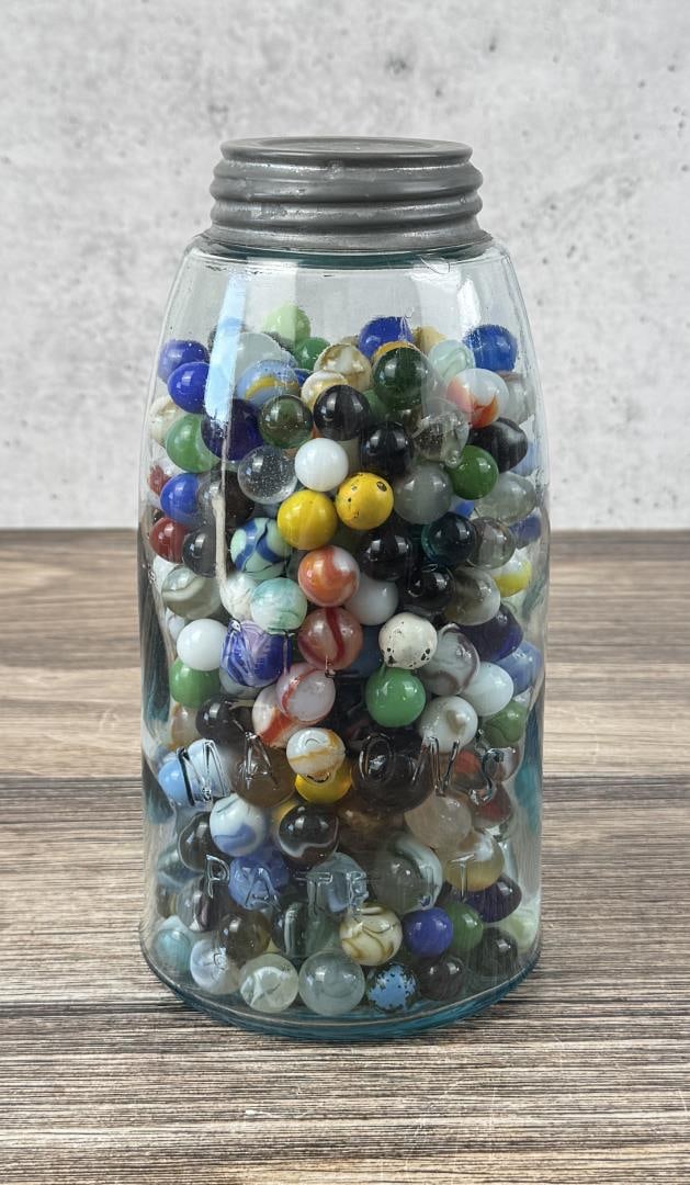 Large Mason Jar of Vintage Marbles (1 of 4)