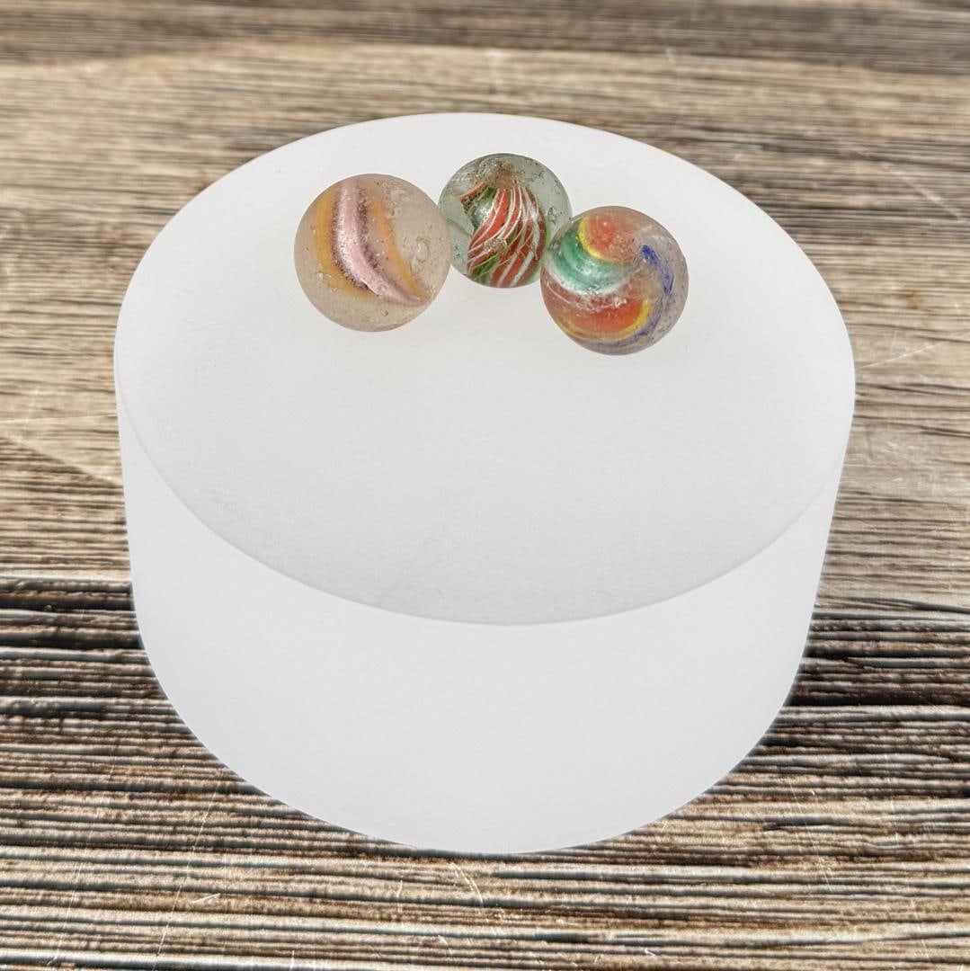 Antique Handmade Blown German Swirl Marbles (1 of 4)