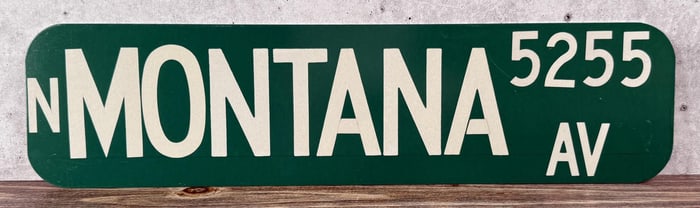 Montana Ave Missoula Montana Street Sign